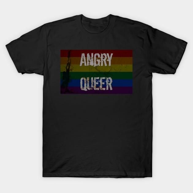 Angry Rainbow Queer T-Shirt by Caliel